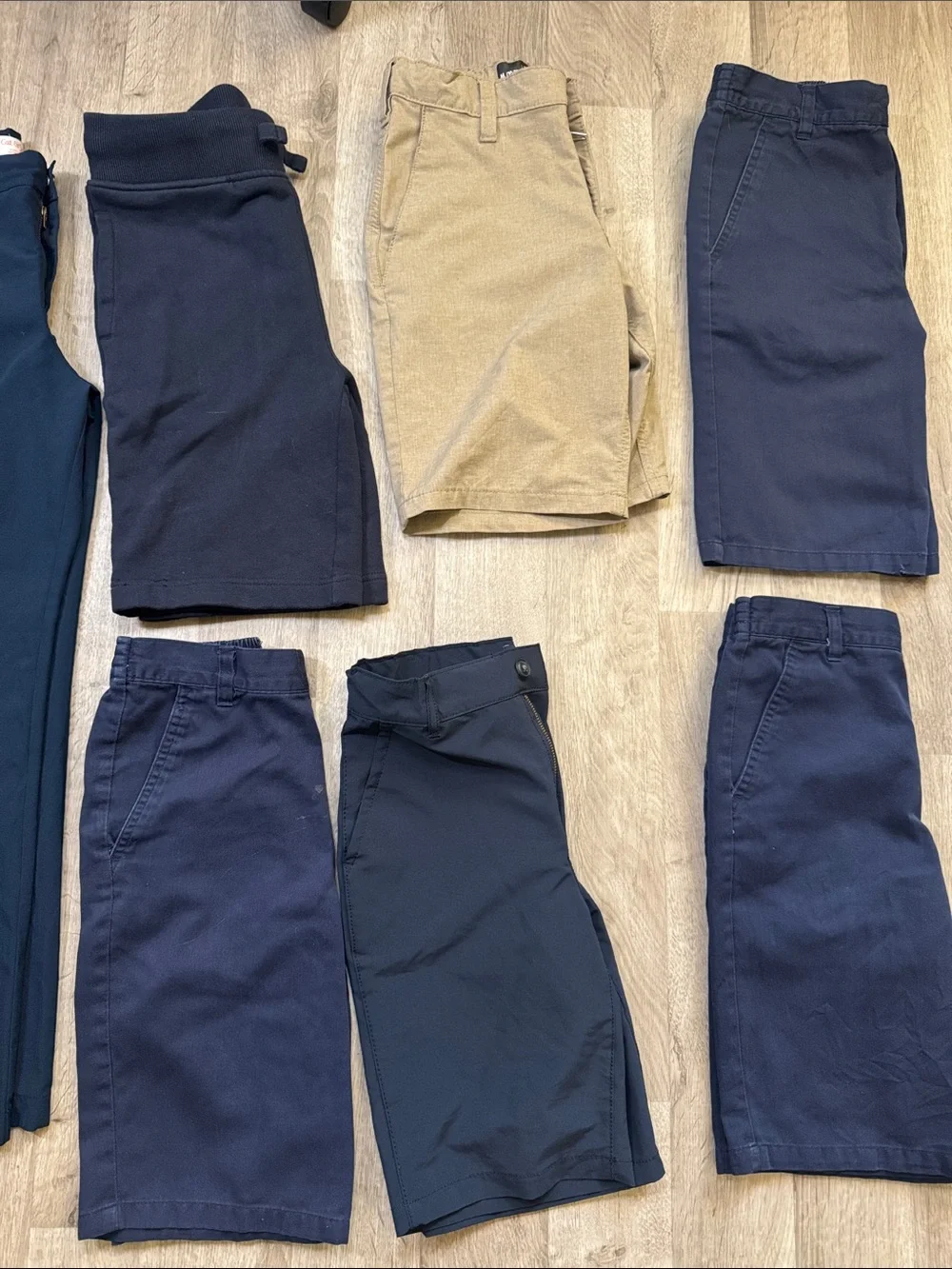 Kids Navy and Khaki Bottoms Pack - Classic School Shorts & Pants.Size 10
